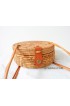 handwoven circle rattan handbag full handmade bali